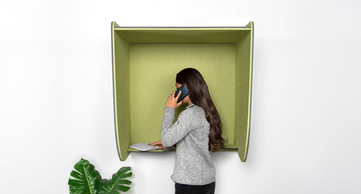 Take calls and collect your thoughts in peace with this enveloping, sound-sheltering cubby